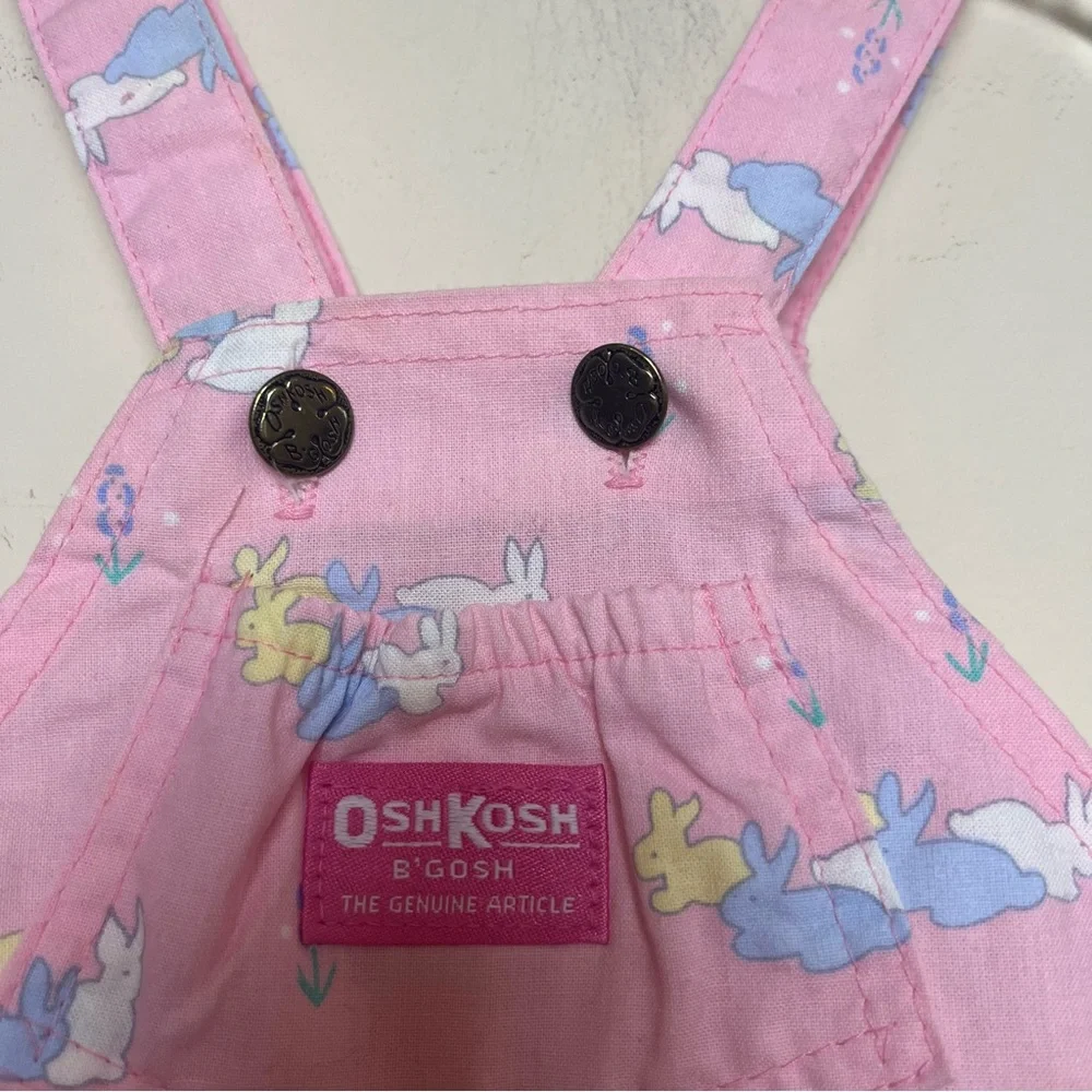 OshKosh‎ Bubble Romper VINTAGE Bunnies Rabbits Print USA Union Label 6-9M RARE!